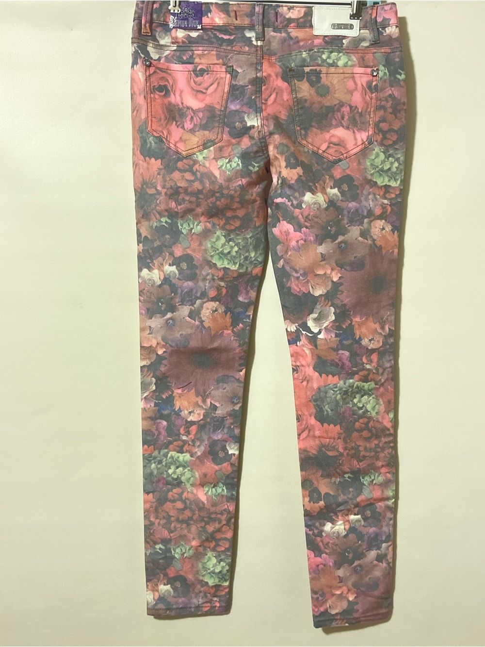 Karma Blue Women’s Size 13 Pink Multicolor Floral Stretch Jeans NWT - Picture 11 of 16